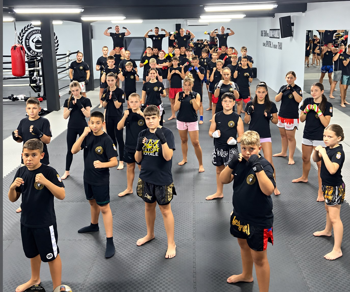 Car Lazar younger kids group in the gym